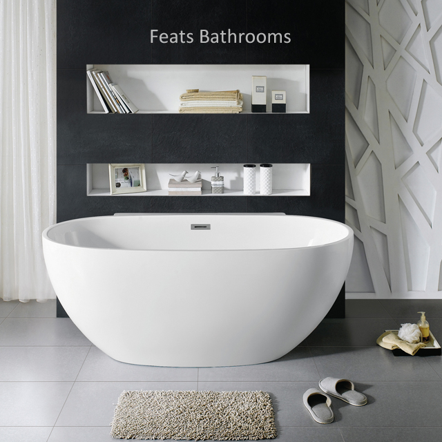 Luxury Against to Wall Freestanding Pure Acrylic Bath Tub Modern High