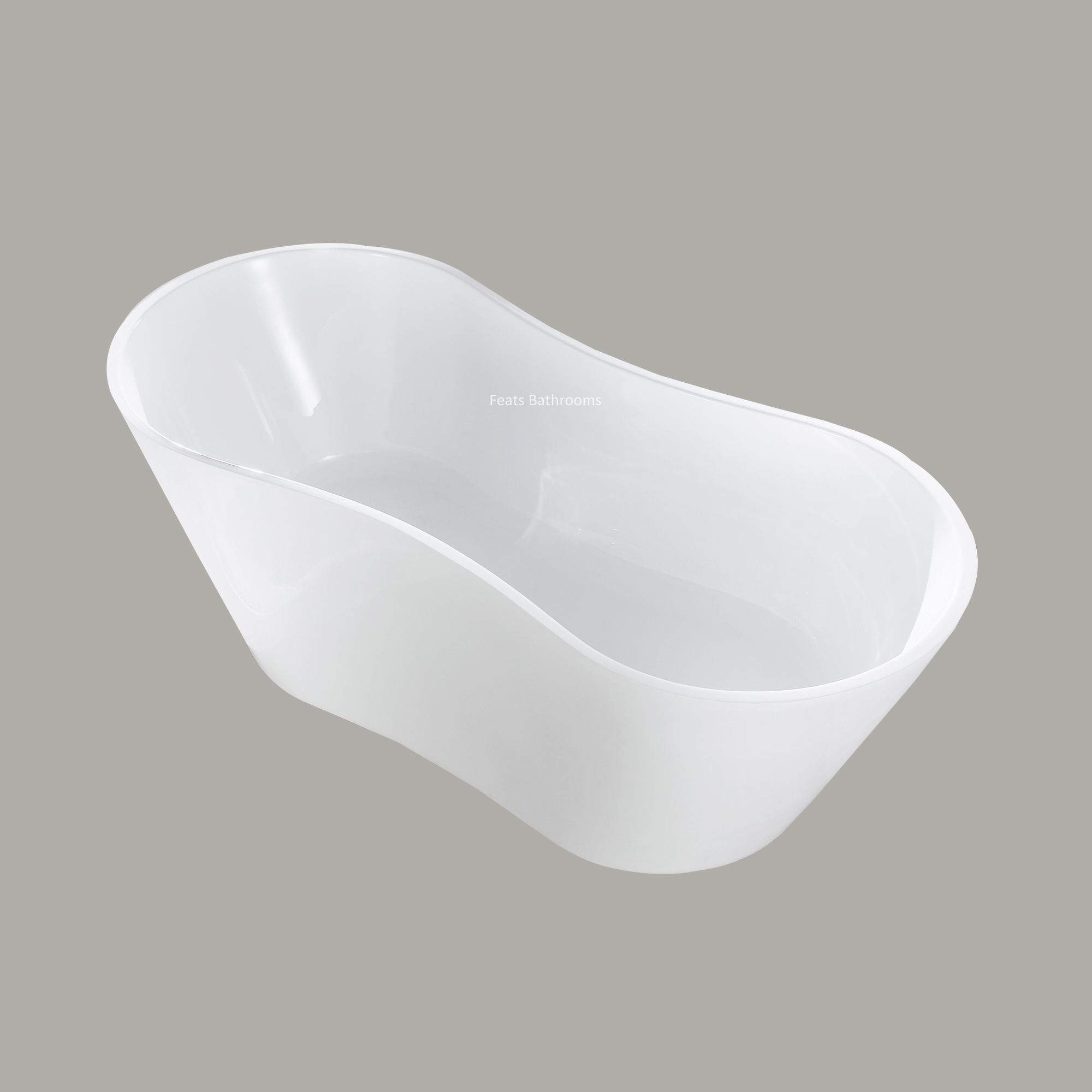 Pure White Acrylic Superior Grade Ellipse Bath Tub (#S019)